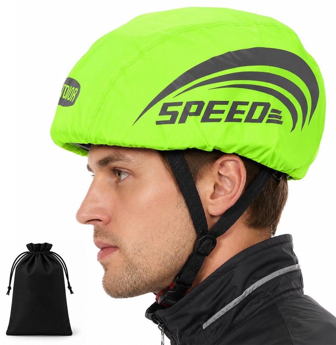 SolidKeus - Waterdichte Fietshelmhoes met Reflecterende Details