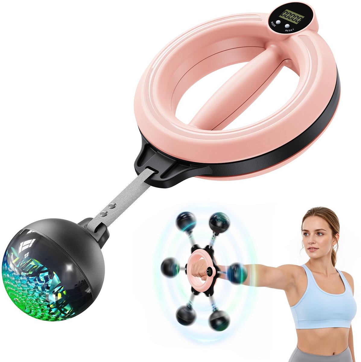 SolidKeus - Handmatige Voorarm Trainer in Roze