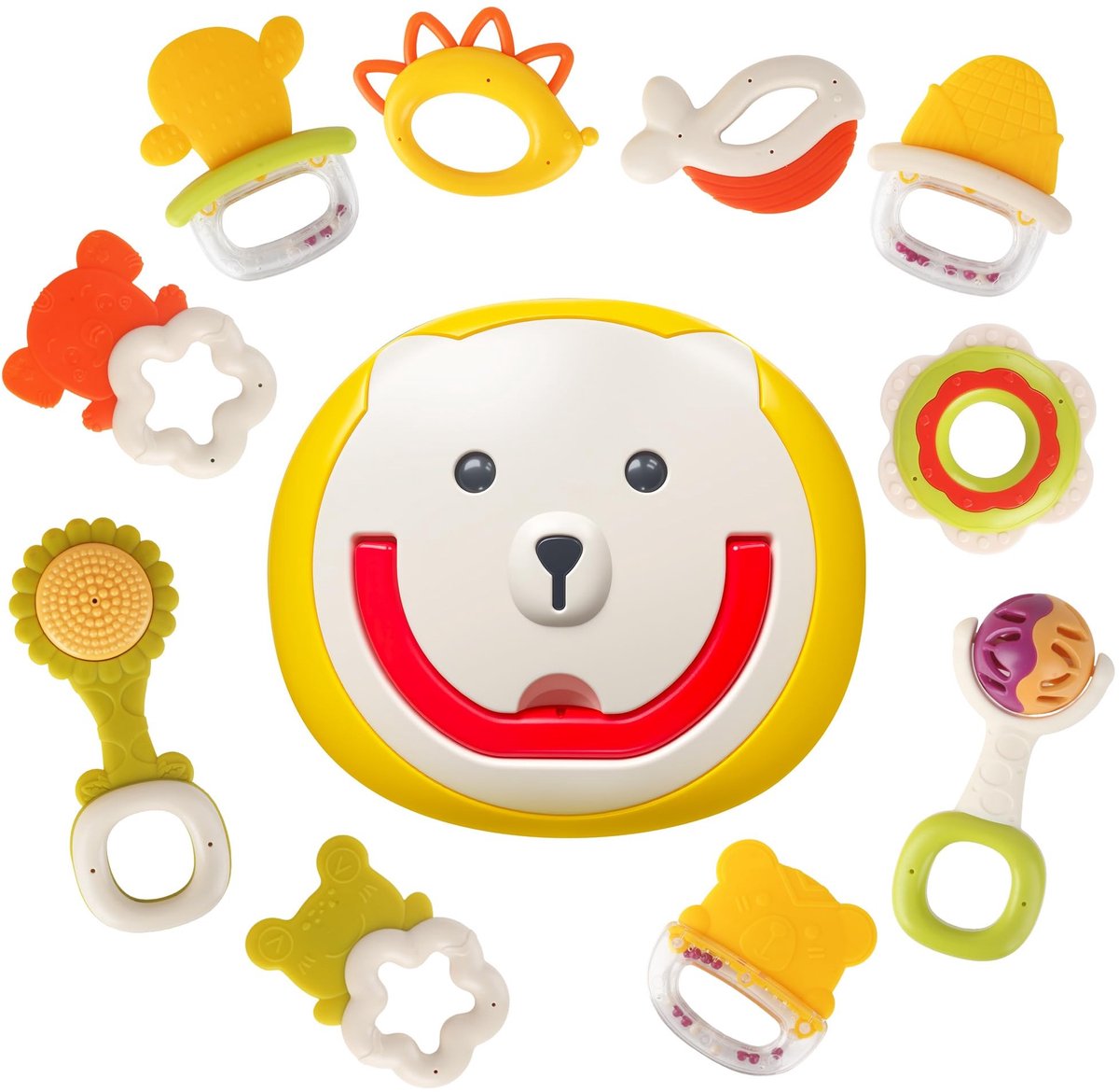 SolidKeus - Montessori Speelgoed Set voor Baby's (10 Stuks) met Opbergdoos