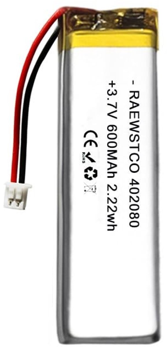 SolidKeus - 3,7V 600mAh Lithiumbatterij voor Luchtreinigers en Sterilisatoren