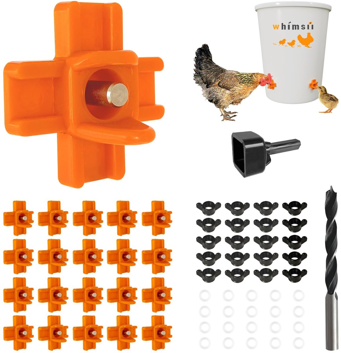 SolidKeus - 20 Stuks Automatische Kippen Drinknippels met Boor