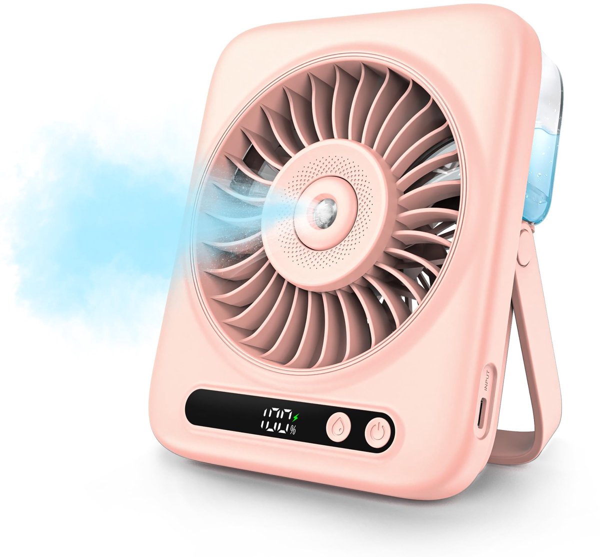 SolidKeus - Mini Desk Fan met 6000mAh Batterij