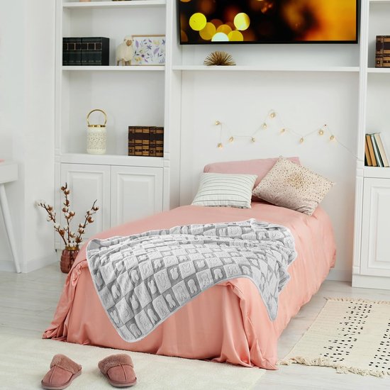 Knuffeldeken Kinderen - Baby Deken - Warmte en Comfort - Hypoallergeen Materiaal - 75 x 100 cm - Grijs — afbeelding 4