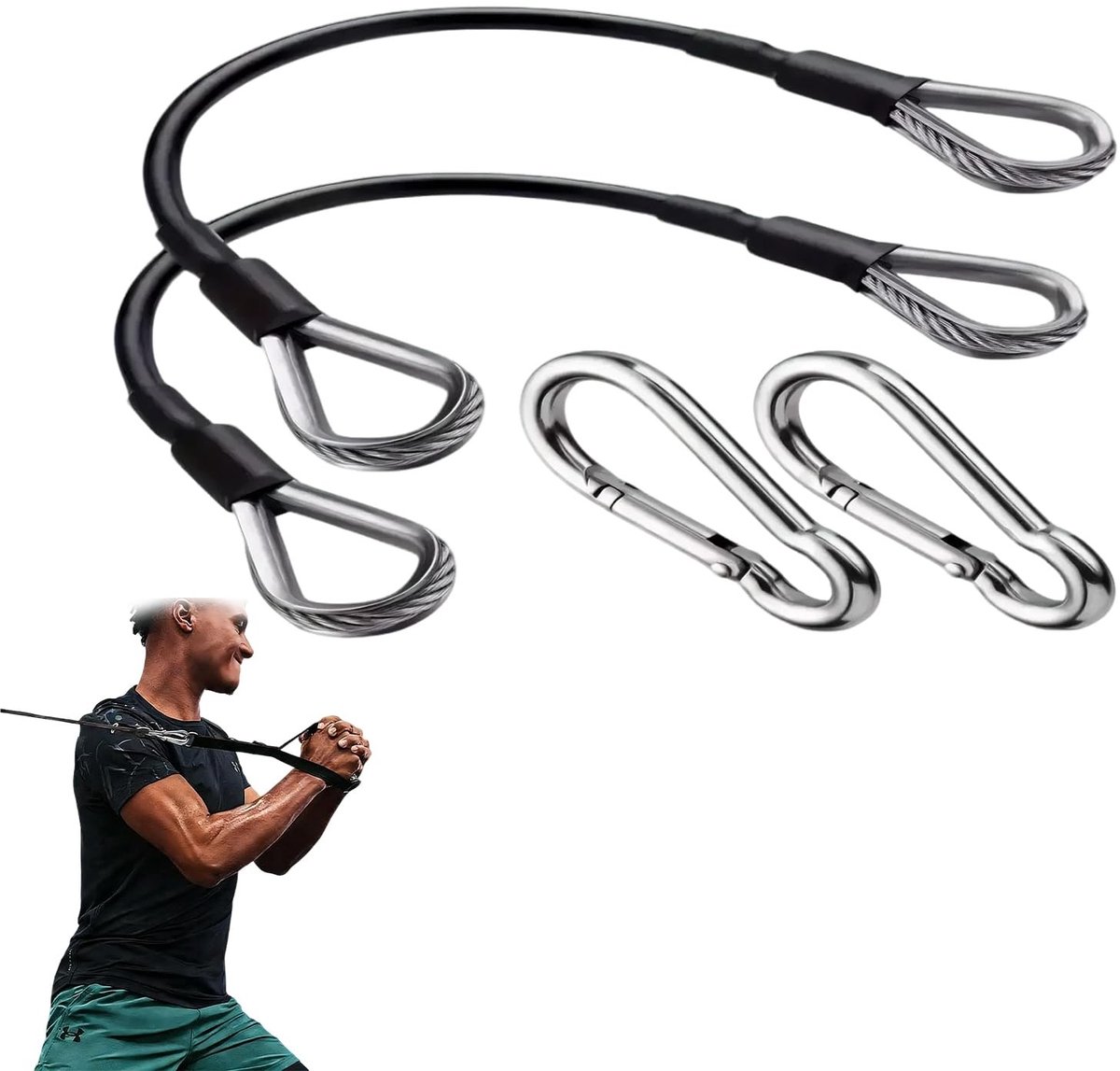 SolidKeus - Set van 2 Fitness Verlengkabels voor Thuis Gym