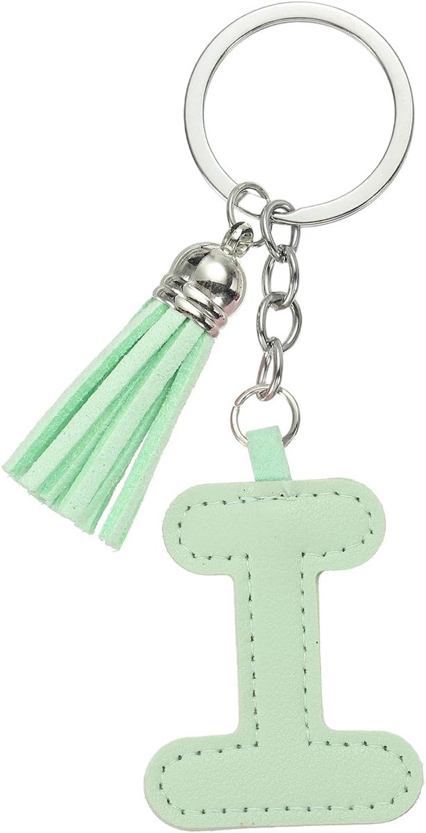 Alfabet Initial Letter Sleutelhanger, Leuke Lederen Sleutelhangers met Kwastje Brief Hanger Charm voor Vrouwen Sleutel