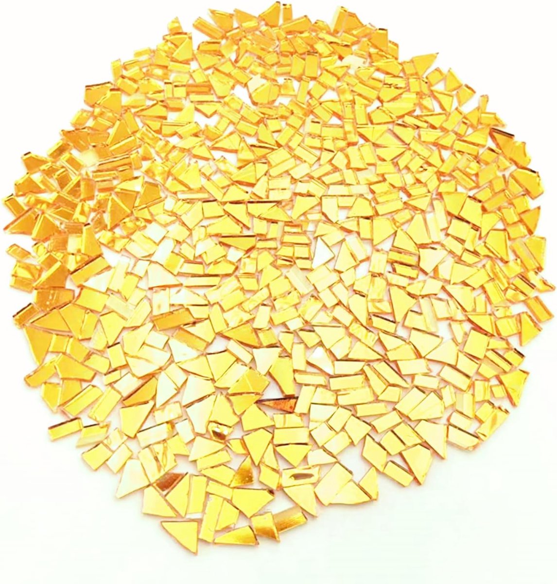 500g onregelmatige Crystal mozaïek tegels, kleine mozaïek tegel DIY hobby's kinderen handgemaakte Crystal Craft voor ambachten Bulk DIY fotolijsten handgemaakte sieraden Coaster (gouden serie)
