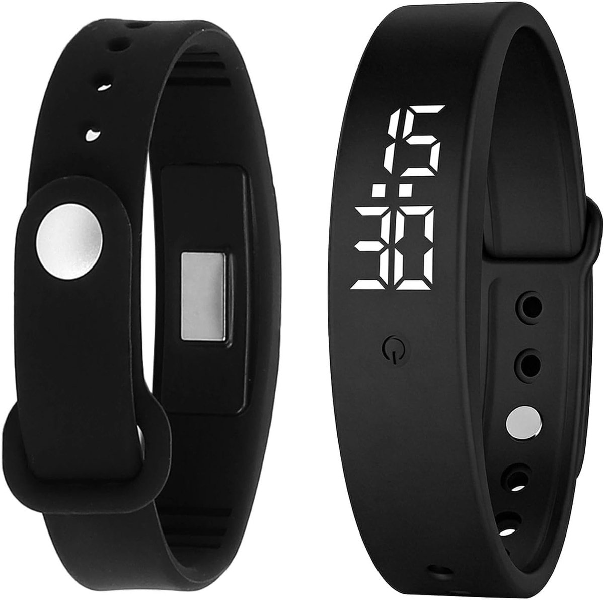Trilwekker, armband, trilwekker, trilarmband, wekker, vibratiearmband, 2 alarmen, USB, 30 dagen batterij, IP57 stille armbandwekker voor diepe slaap, reizen, dagelijks gebruik