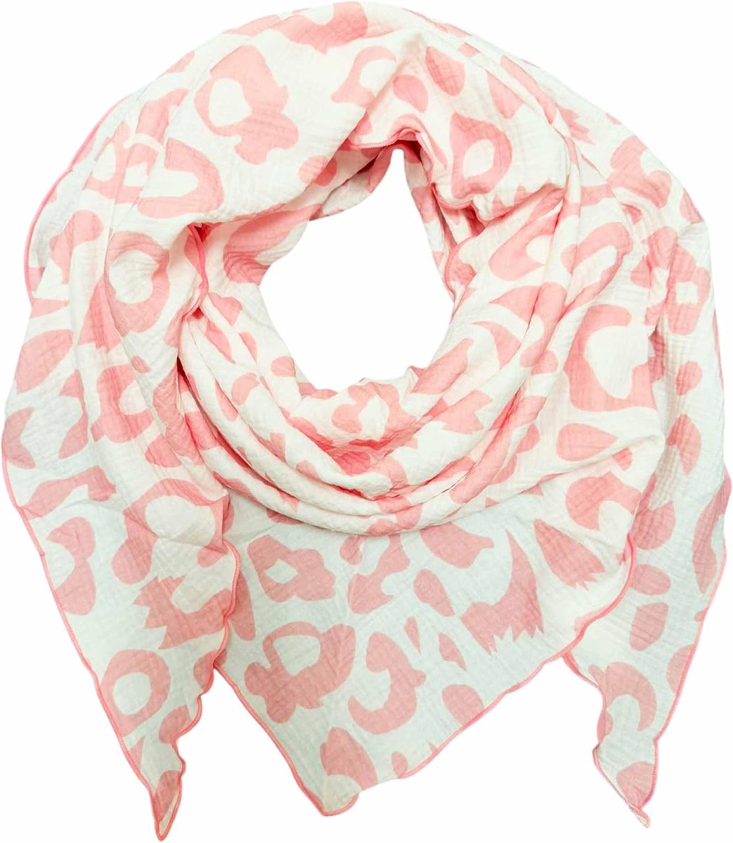 Driehoek gebreide sjaal lente sjaal 100% katoen luipaard Made in Italy Fashion doek driehoekige sjaal stola herfst lente doek Leo