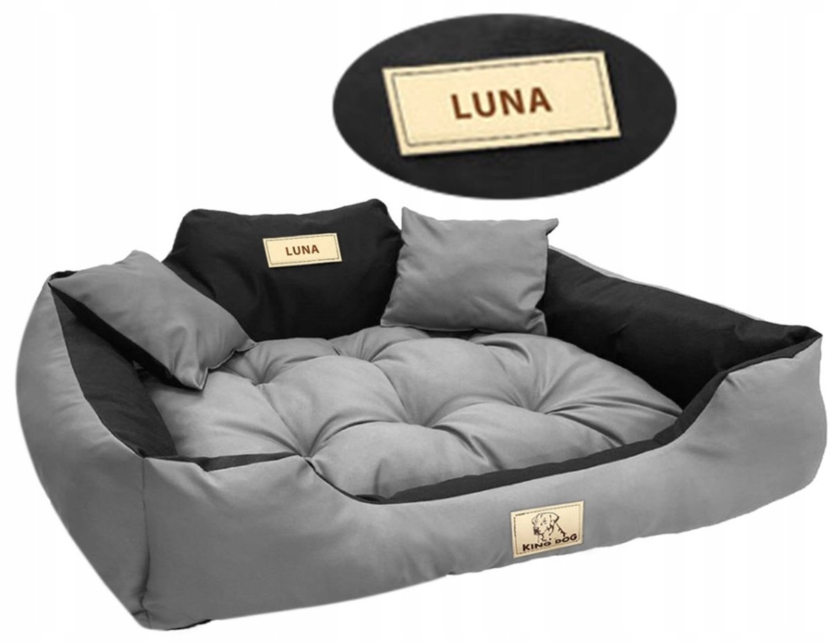 Waterdicht Hondenkussen XL 115x95cm met Naam - King Dog