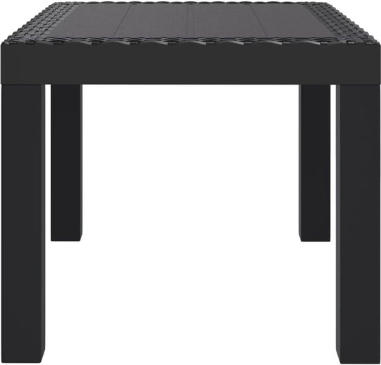Antraciet 59x47x40 cm PP - Licht, robuust, schokbestendig, voor balkon, terras en tuin, praktisch tafelblad — afbeelding 2