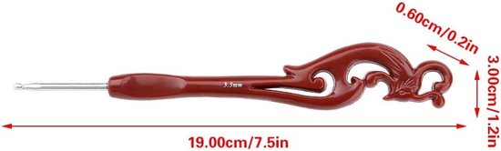 Set van 8 Haaknaalden met Retro Vogelontwerp - Ergonomische Breinaalden voor Sweaters en Mutsen, Perfect voor Haken en Breien — afbeelding 3