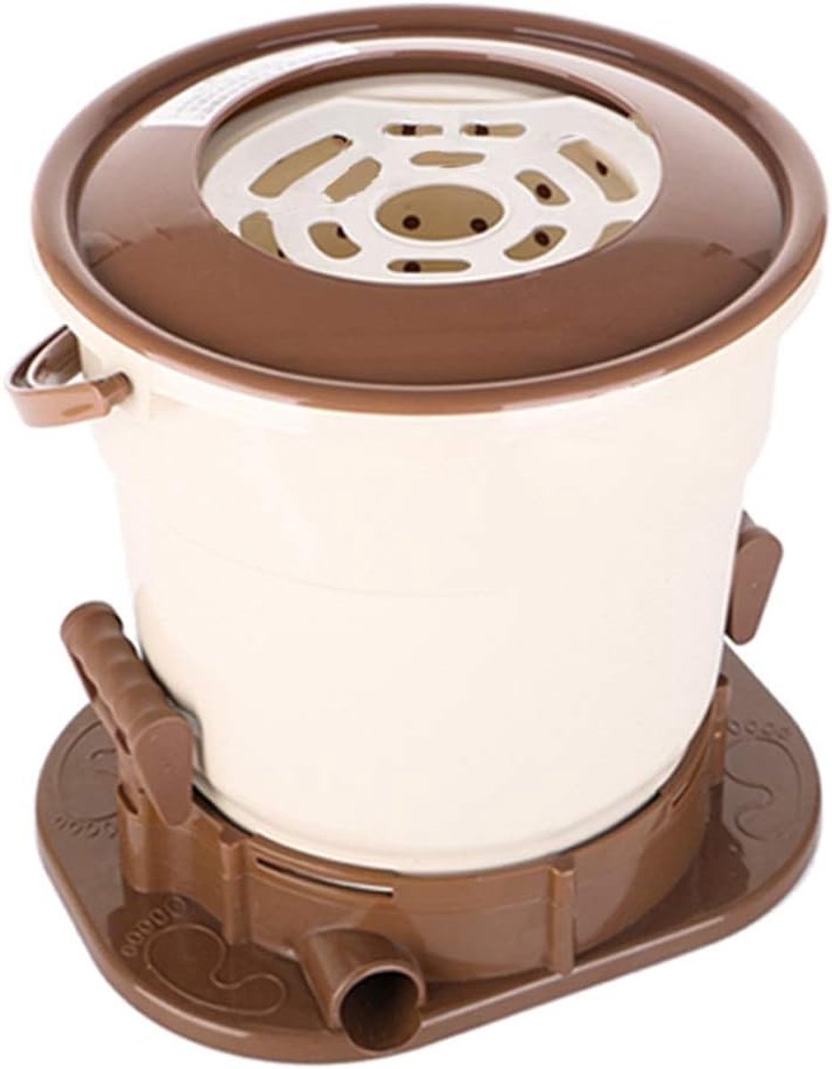 Handmatige Centrifuge Kledingdroger Kleding Ontwateren Centrifugaal Drogen 39 cm Hoog Bruin