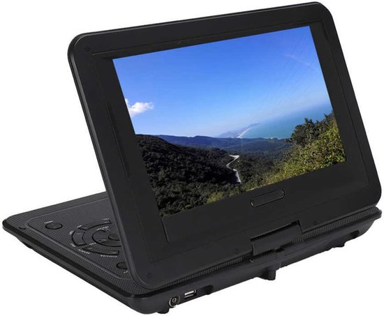 Draagbare DVD Speler - Mobiele CD Speler - Films Kijken - 270 Graden Draaibaar - 10.1 inch - Zwart — afbeelding 5