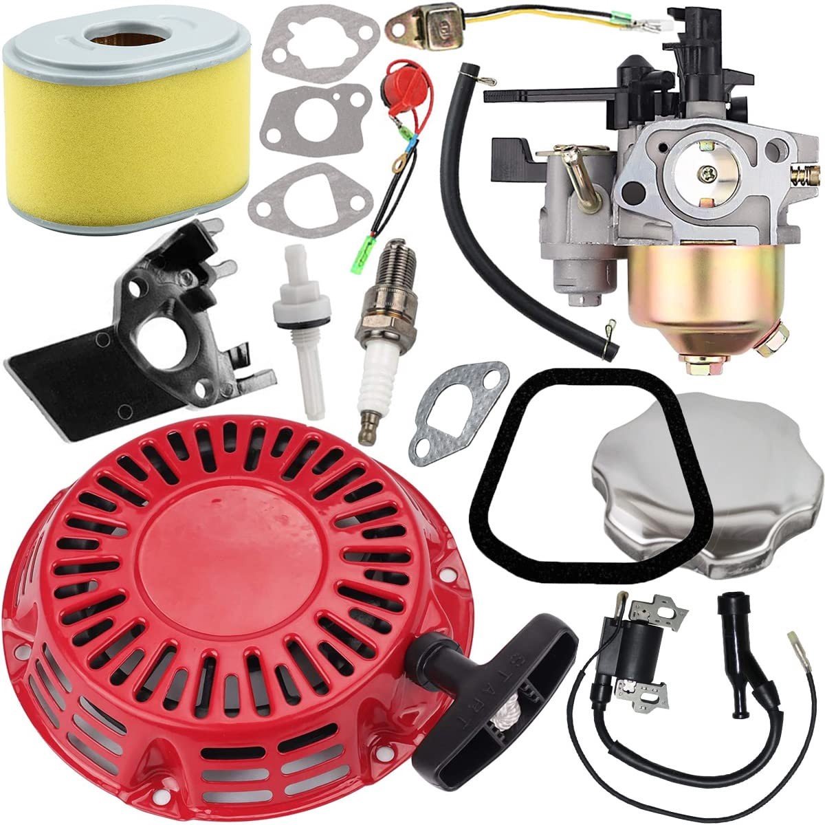 Dailygoods - Carburetor Kit - Honda GX160 - Inclusief Startmechanisme - 212cc Motor - Voorziet in luchtfilter - Perfect voor reparatie en onderhoud -...