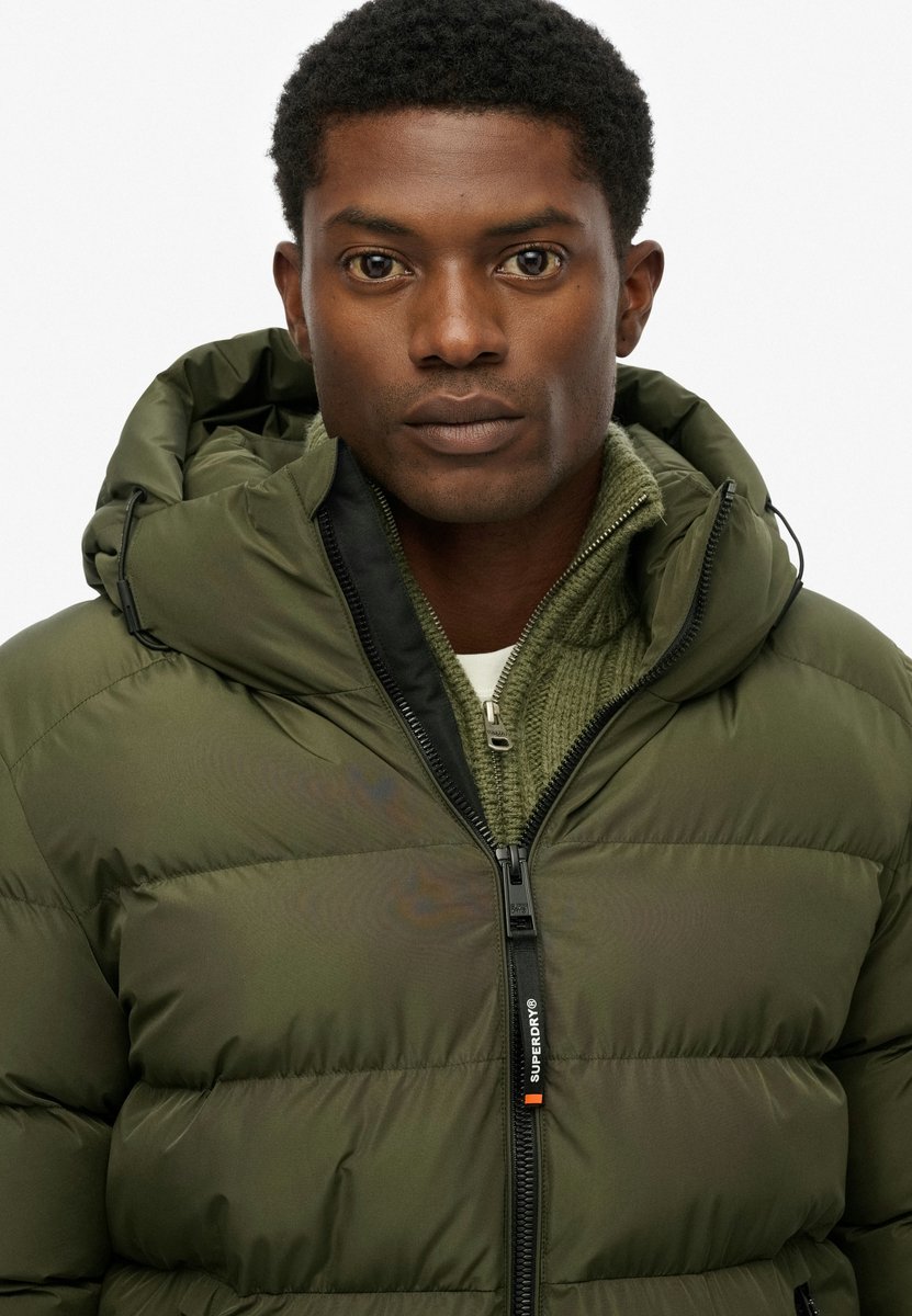 Superdry Hooded Sports Puffer Winterjas Heren Groen