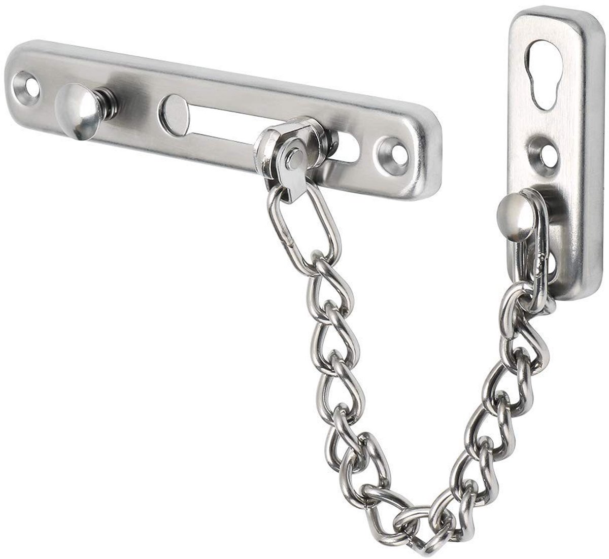 Dailygoods- Kettingslot Heavy Duty - Roestvrij Stalen Deurkettingslot - Anti-diefstal Druksluiting - 17 cm Kettinglengte - Kind- en Huisdierveilig - Corrosie- en Roestbestendig - Deurbeschermer