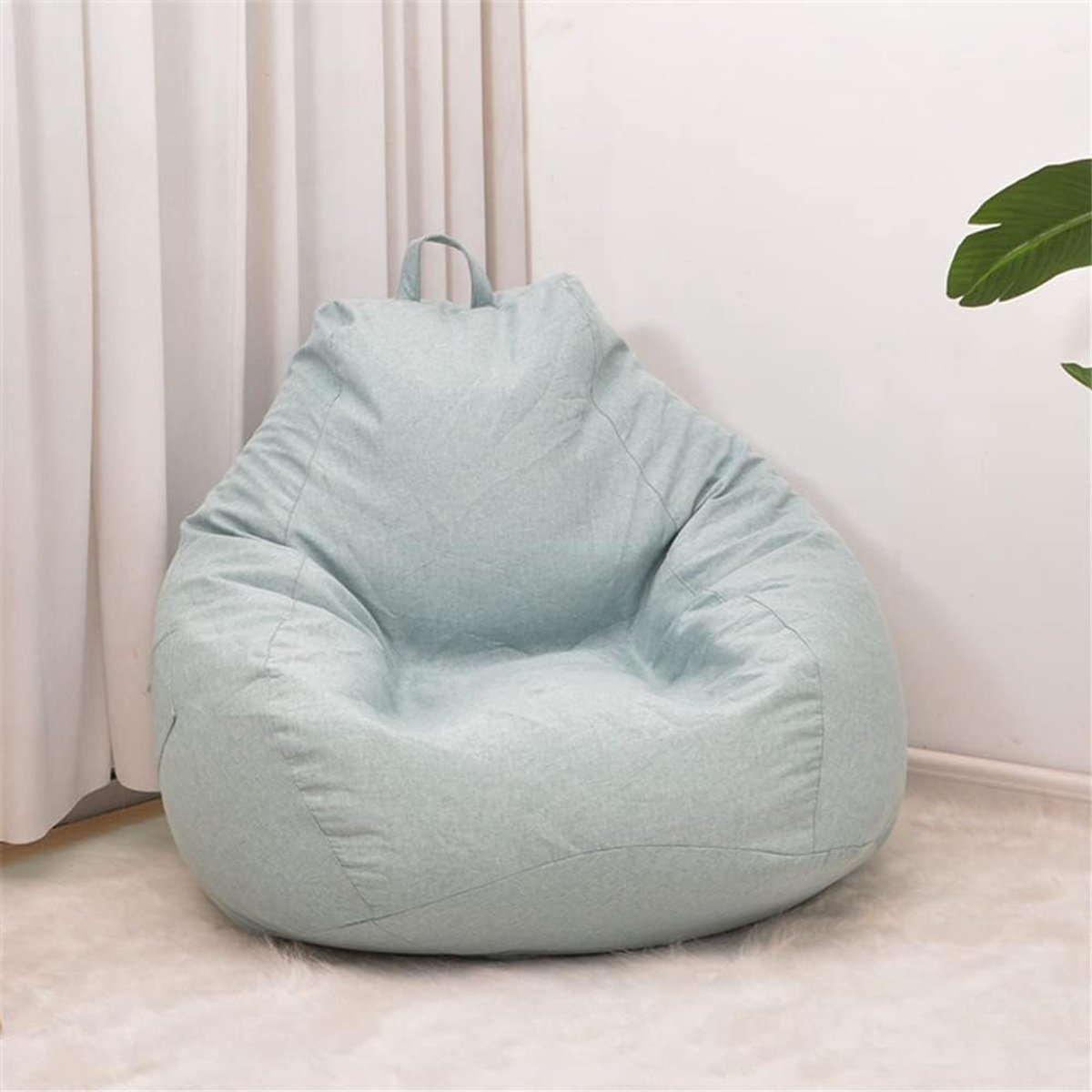 Zitzakhoezen zonder vulling - Opbergzak stoel - Speelgoed opbergen - 2-in-1 functie - 110x130 cm - Groen