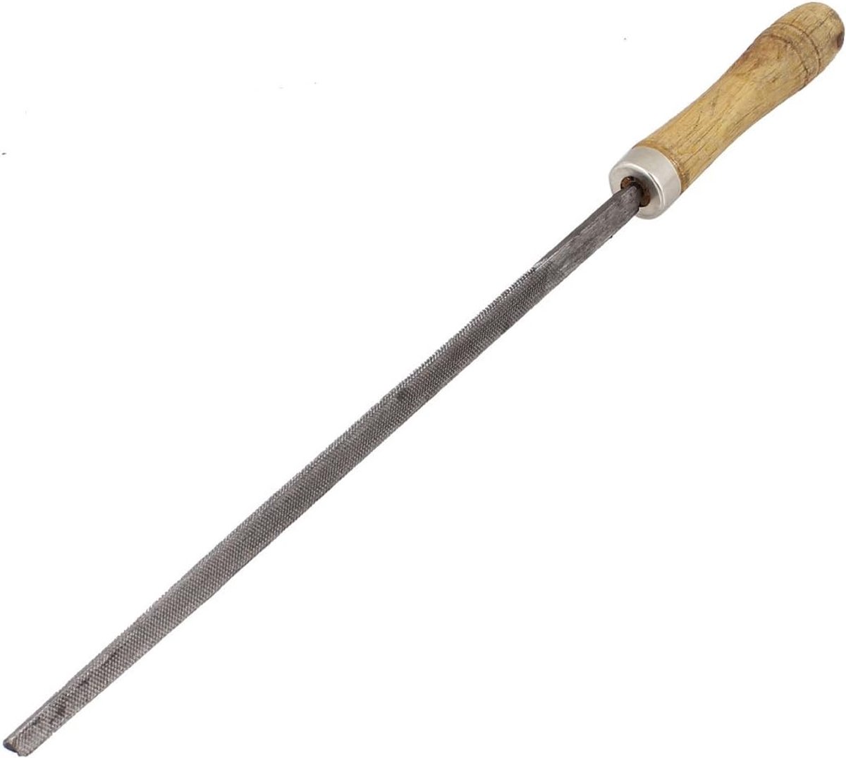 Driehoek Vijl - Metaalvijl - Metaal Bewerken - Houten Handvat - 27.6 cm - Grijs