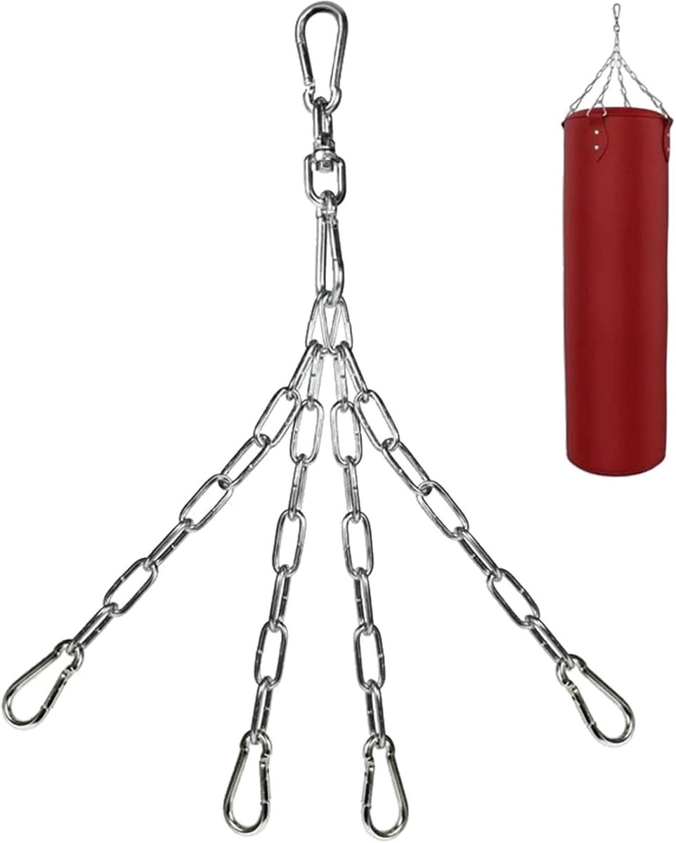 Bokszak Ketting - Hangende Ketting - Sport Training - 360 Graden Rotatie - 49.5 cm - Zilverkleurig