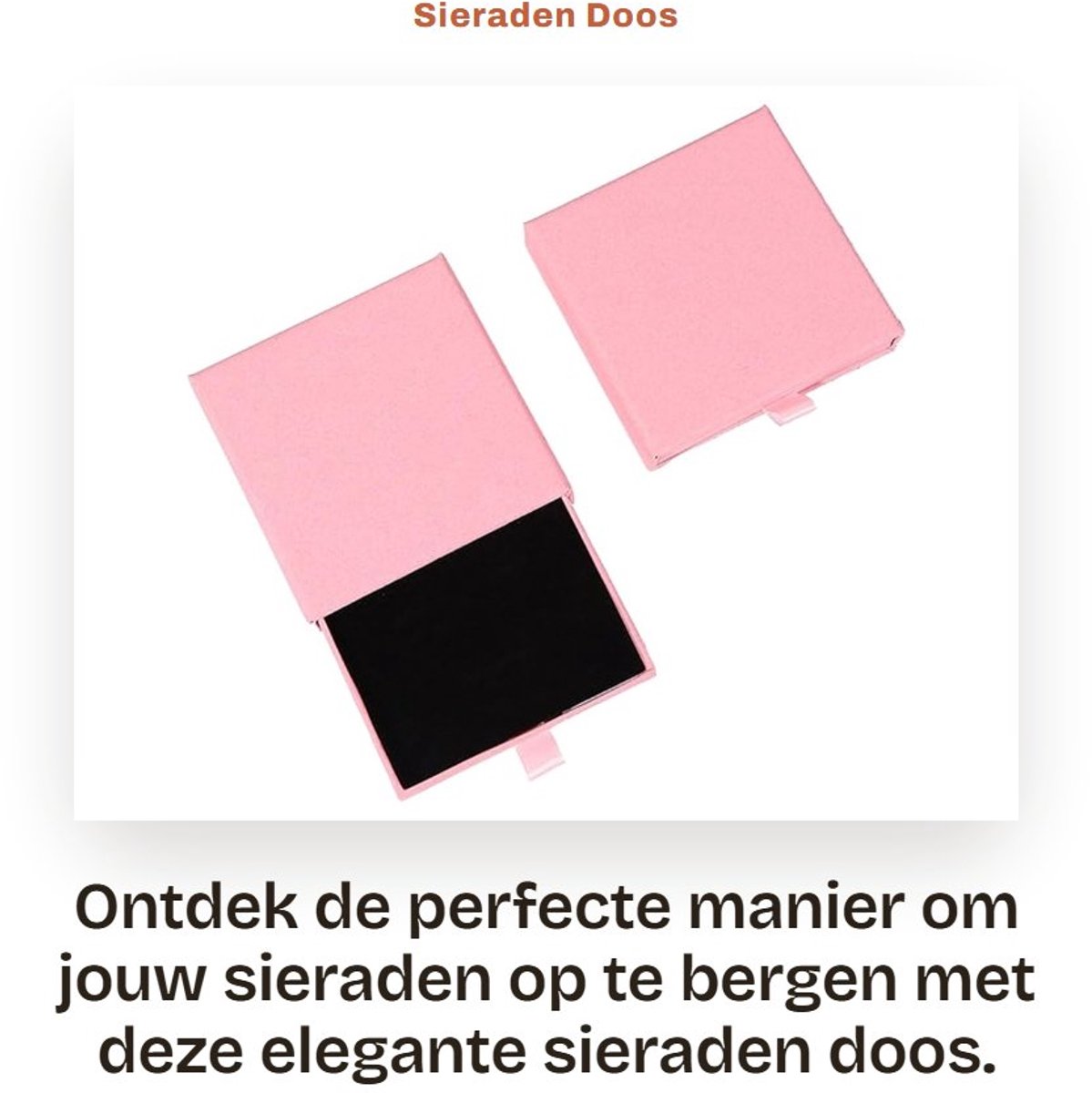 Dailygoods- Sieradenbox Klein - Cadeaudoos - Sieradendoos - Geschenkdoos - Opbergdoos - Hoogwaardige Papier - 9 x 9 x 1.7 cm - Cadeaubox