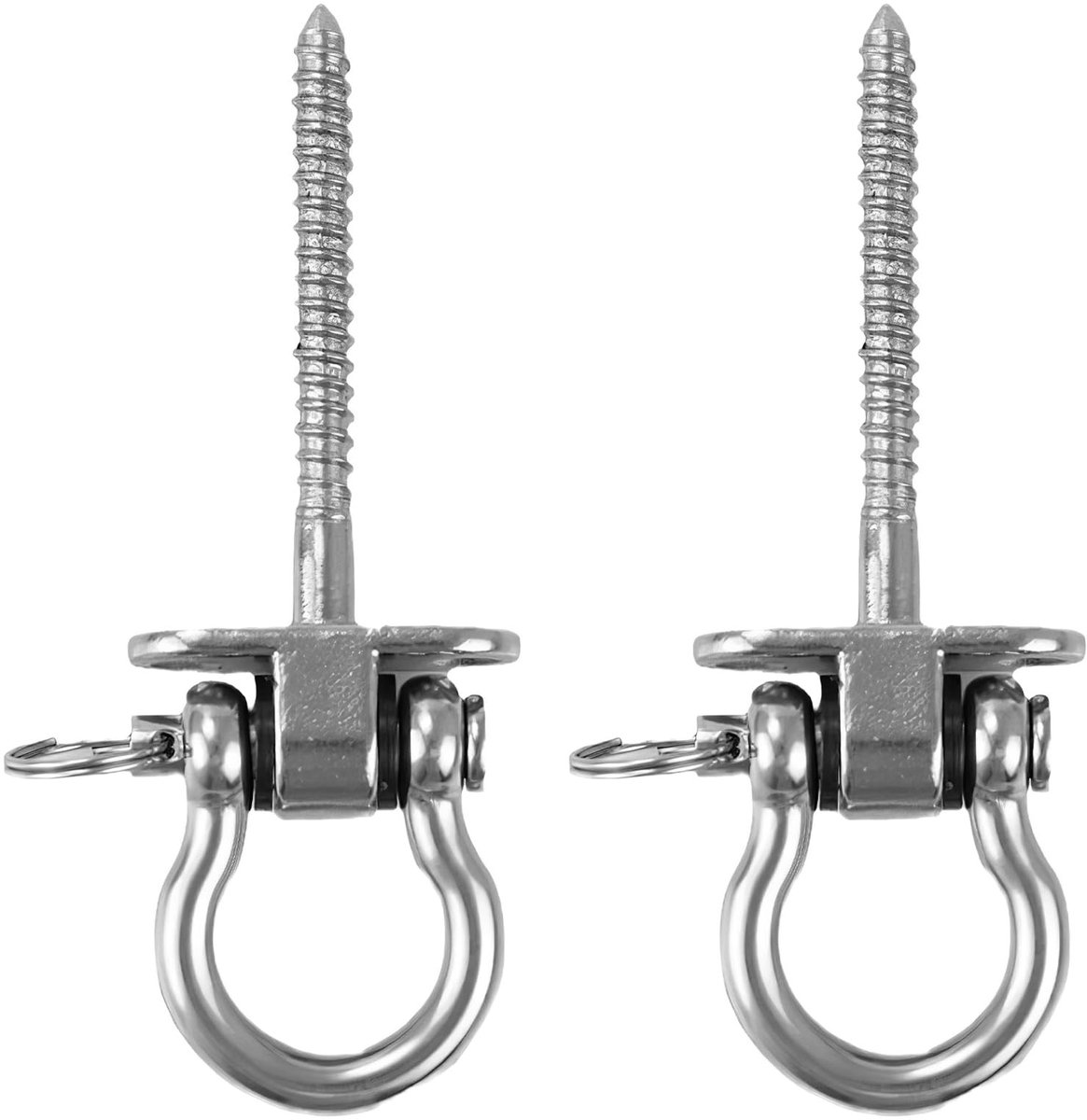 Dailygoods- Schommelhaak Heavy Duty - Plafondhaak - Houten Balkhaken - 2 Stuks - Roestvrij Staal 304 - Draagkracht 680 kg - Ophanghaak