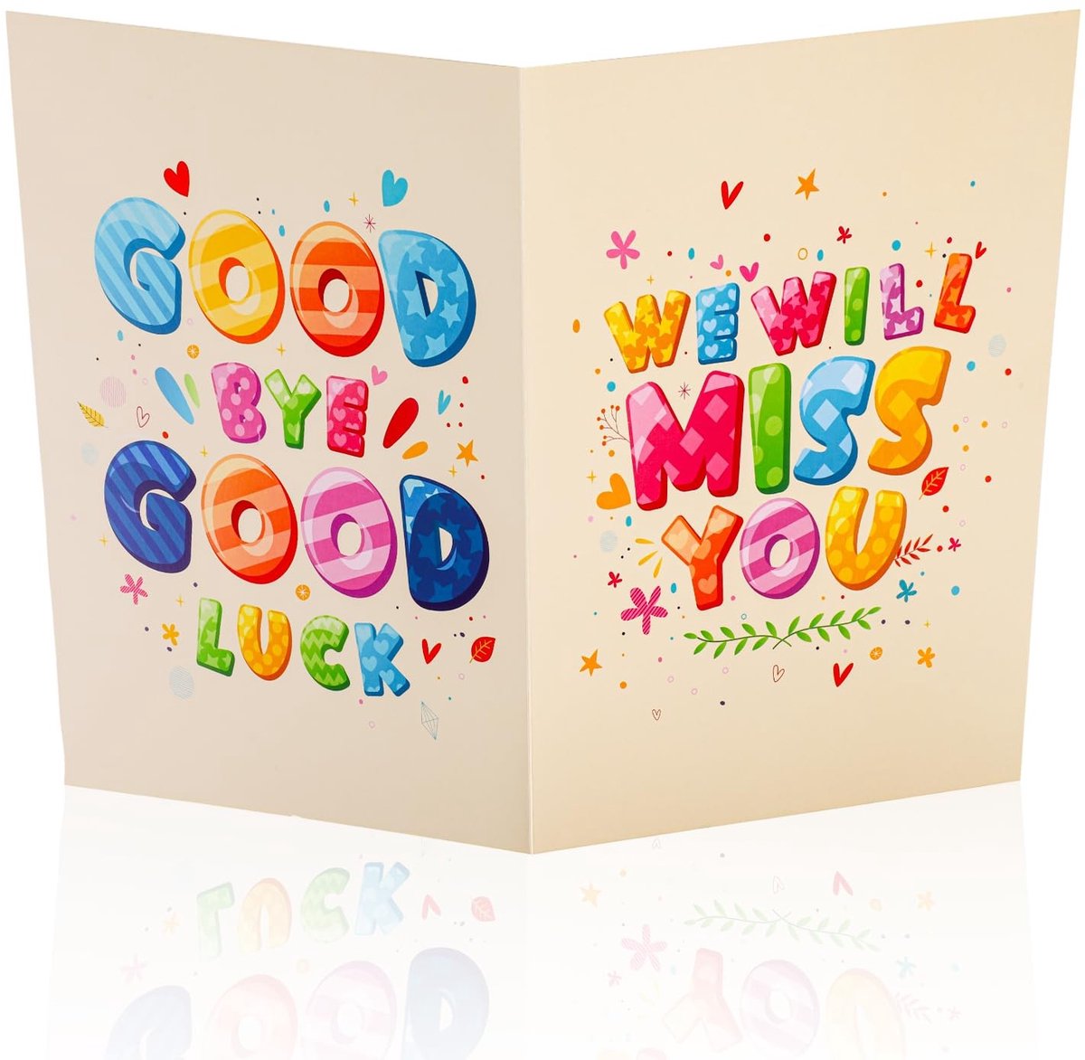 Dailygoods- Afscheidswenskaart Grappige Vertrekkaart - 44x28cm - Kraftpapier - Envelop 32,5x23cm - Pensioen Gelukskaart - Afscheidscadeaukaart voor Vrouw/Man