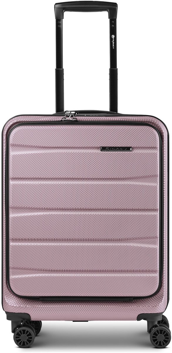 Franky Munich 4.0 4 wielen Cabinewagen 55 cm Laptopvak met uitbreidingsplooi - Harde bagage - TSA slot - pink dull