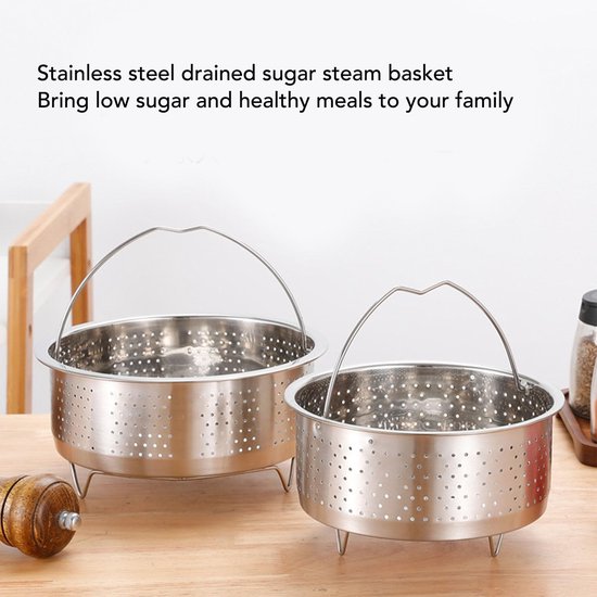 Dailygoods- Stoommand Rvs - Stoommandje - Stoomrek - Inzetstuk - Voor — afbeelding 4