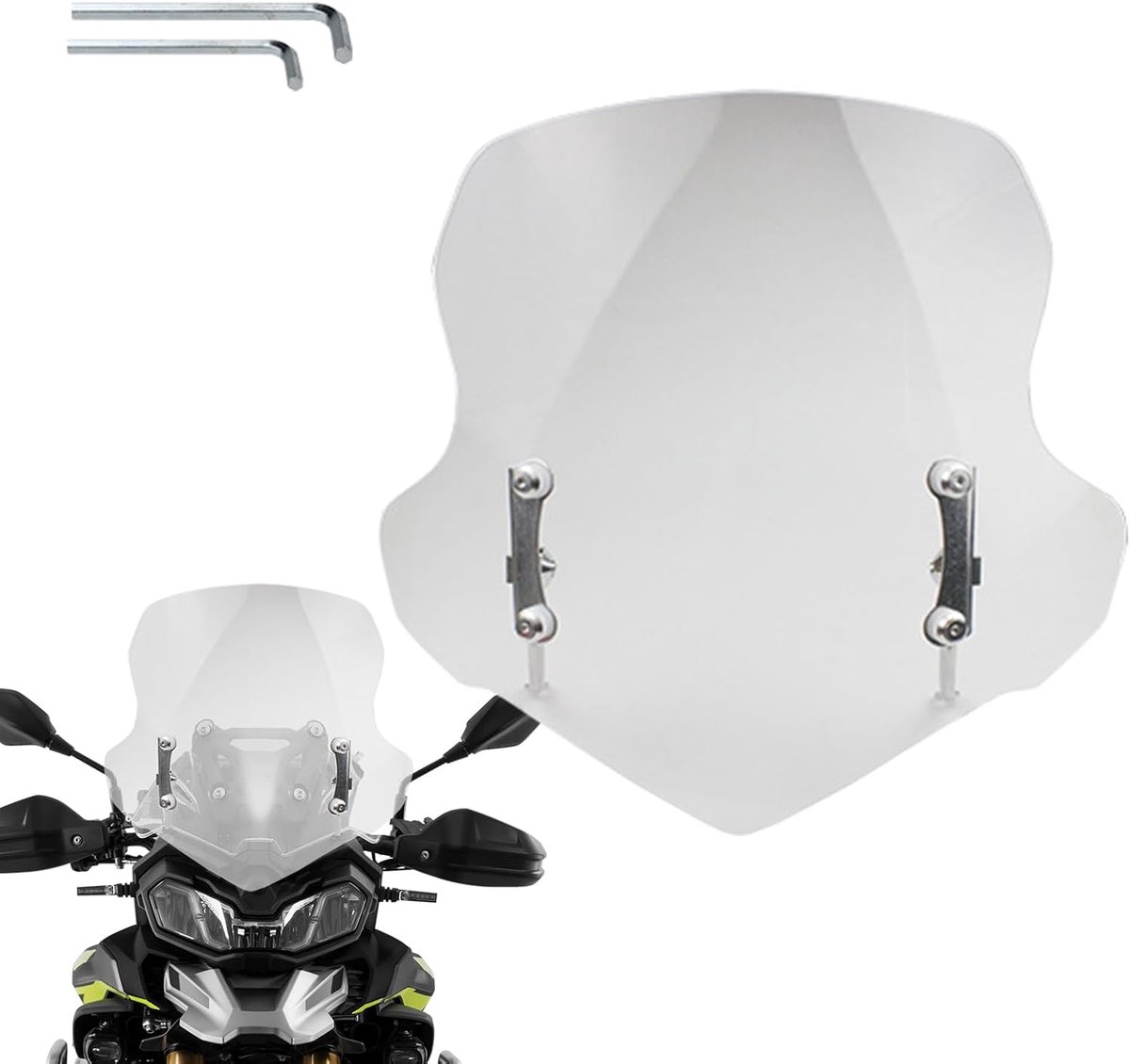 Scooter Voorruit - Motor Windscherm - Comfortabel Rijden - Verhoogt Aerodynamica - 49.5 cm - Transparant