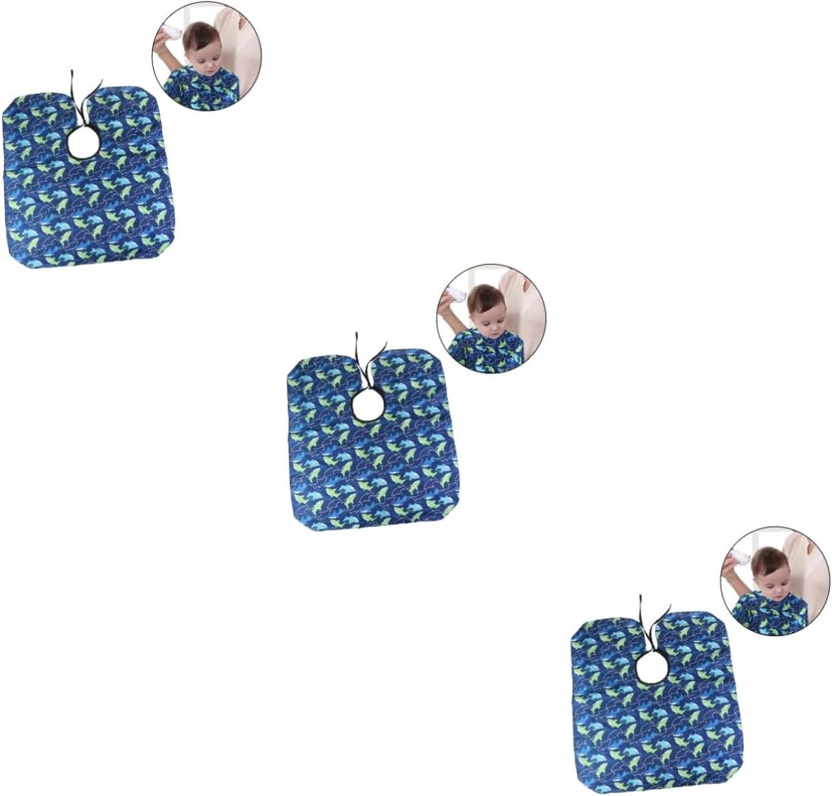 Haarknipcape Set - Kappersschort Kinderen - Thuis Knippen - Schattig Vispatroon - 78 x 66 cm - Meerdere Kleuren