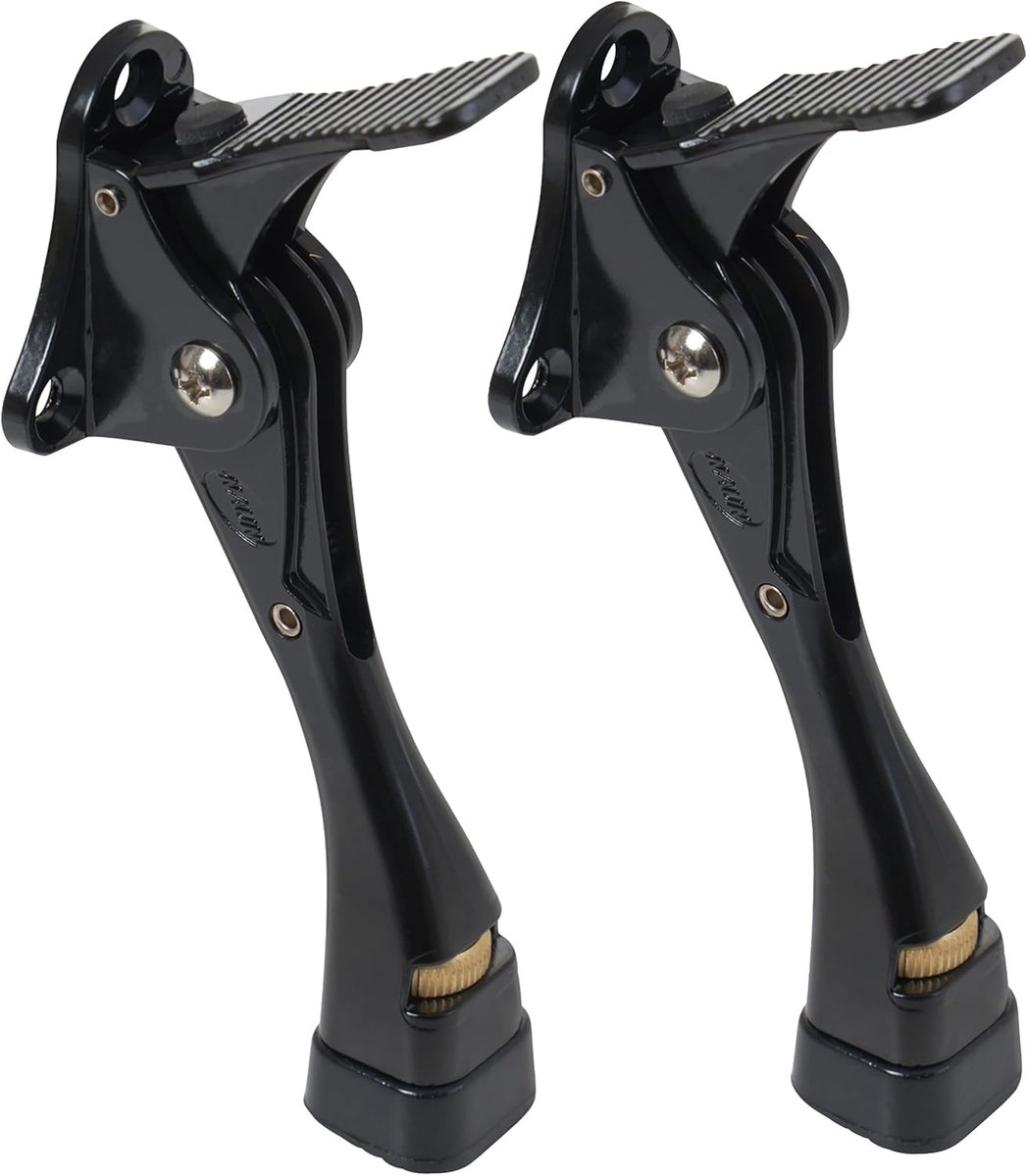 Deurstop - Deurhouder - Deur Open Houden - Trapbediening - 10 cm - Zwart