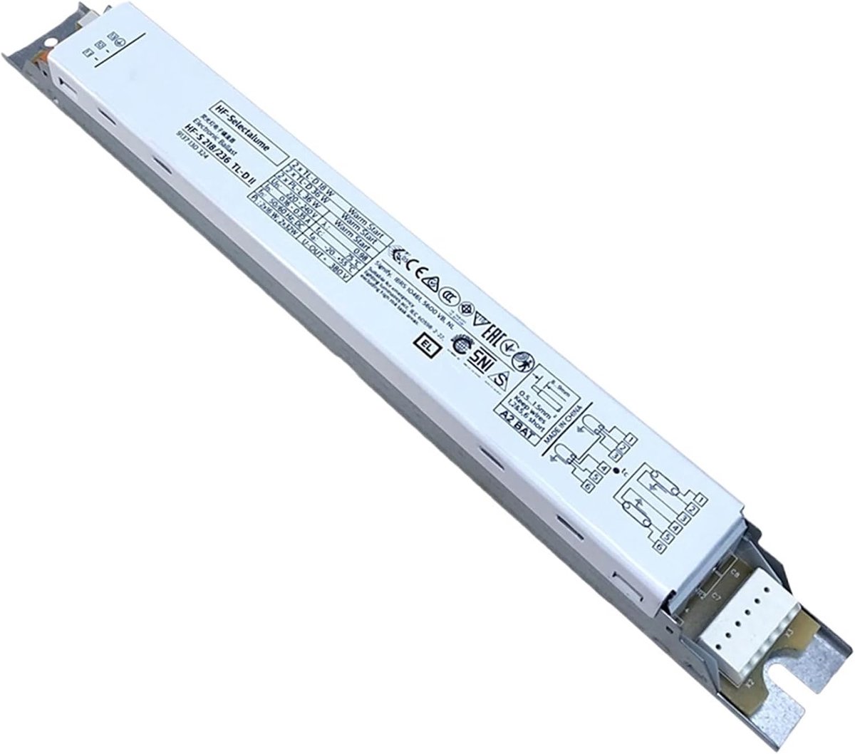 Elektronische Ballast - Hoge Frequentie - Verlichting Installeren - Twee Lampen Aansturen - 36W - Grijs