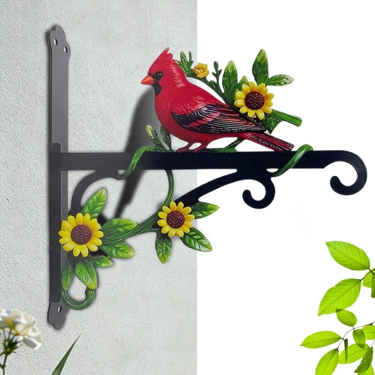 Plantenhangers Buiten - Wandbeugel Vogelvoeder - Tuin Decoratie - Artistiek Papegaai Ontwerp - 34 cm - Niet gespecificeerd