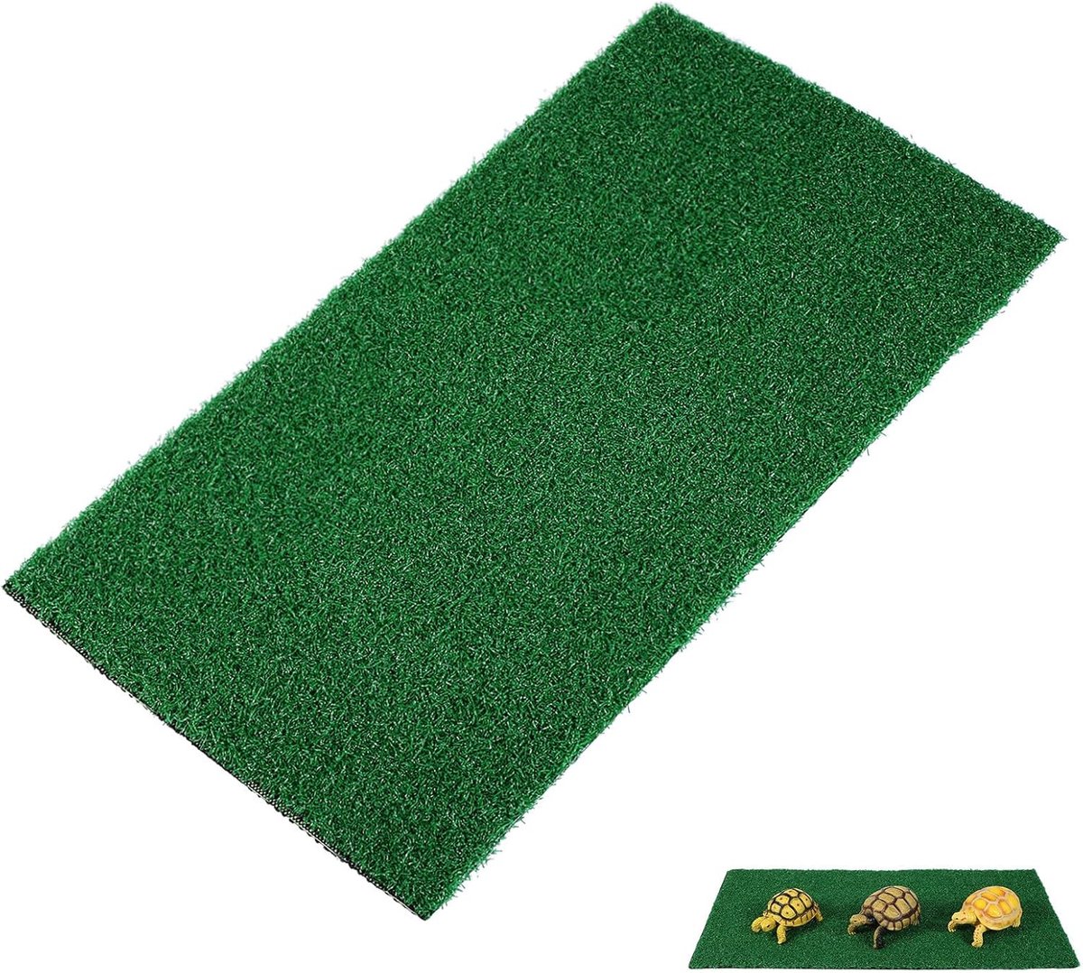 Kunstgras Mat - Aquarium Gras - Rustplek Schildpad - Natuurlijke Uitstraling - 498 x 248 Cm - Groen