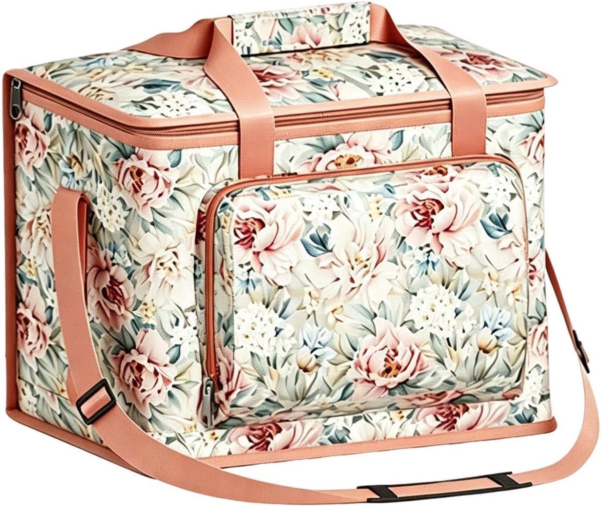 Picknick Koeltas - Draagbox Boodschappentas - Eten Koel Houden - Lekvrij Waterdicht - 35 x 25 x 6 cm - Bruin