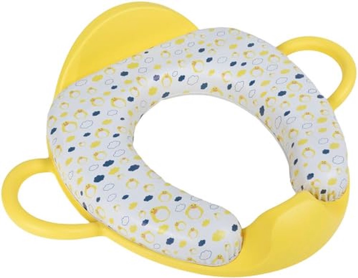 Kinder Toiletverkleiner - Zindelijkheidstrainer - Kind Zindelijk Maken - Met Handvatten Rugleuning - 42 x 36 cm - Geel