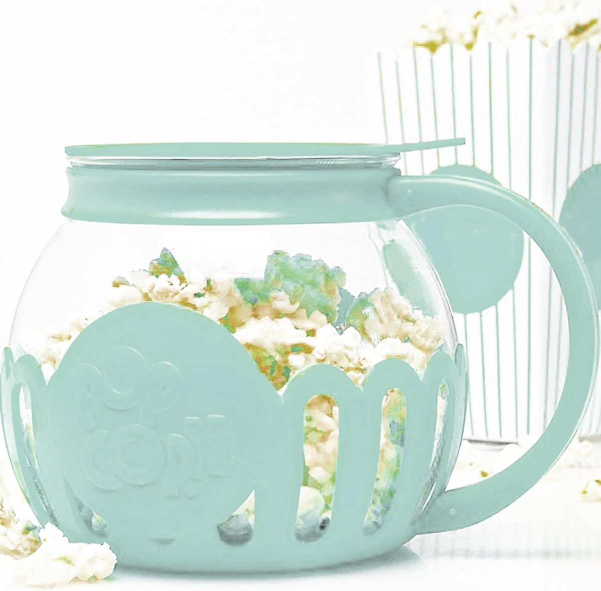 Popcorn Maker - Magnetron Popcorn - Snacks Maken - Vaatwasmachinebestendig Deksel - 213 Liter - Blauw