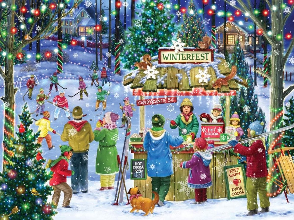 Winter Puzzel 550 Stukjes Kerstthema Legpuzzel