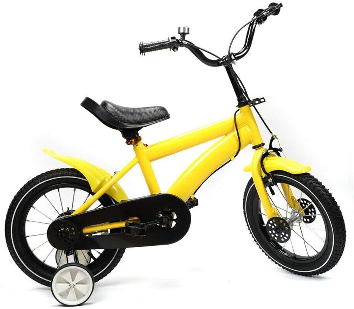 Kinderfiets Stabilisatoren - Loopfiets - Leren Fietsen - Stevig Carbon Frame - 14 Inch - Geel