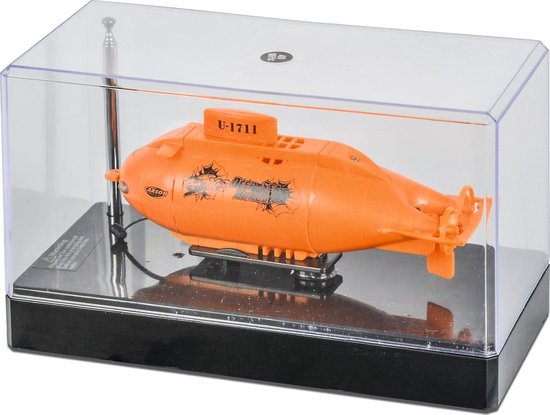 RC Onderzeeër - Mini Duikboot - Waterpret - Met Navigatie LED's - 15.8 cm - Oranje — afbeelding 2