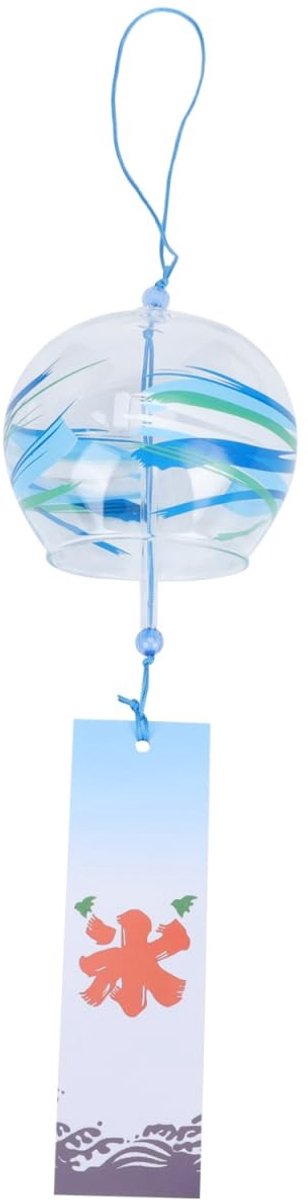 Dailygoods- Windspel Japans glas - Decoratie woonkamer - Hangende bel - Fotografieprop - Kwalitatief hoogwaardig - Uniek ontwerp