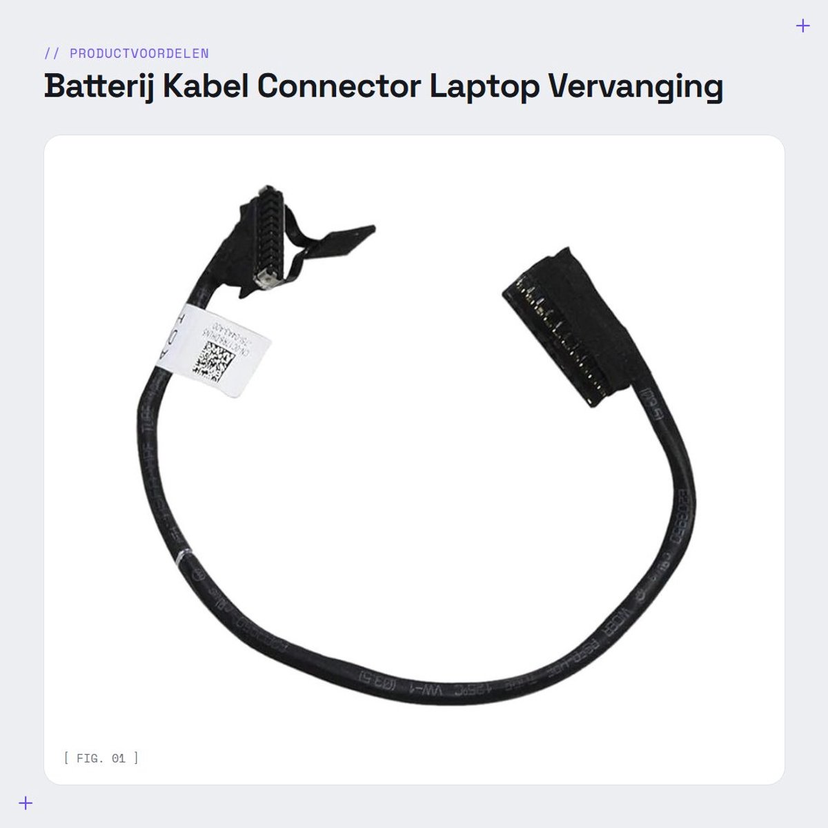 Dailygoods - Batterij Kabel Connector - Laptop Vervanging Voor Dell Latitude - Hoogwaardige Kwaliteit - Vervangend Onderdeel