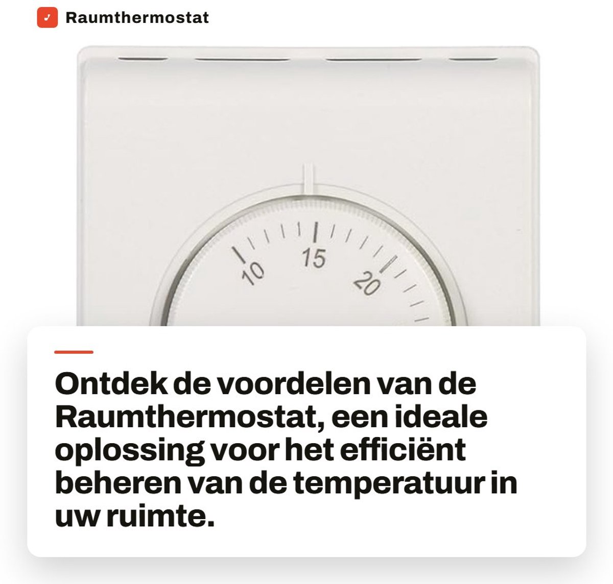 Dailygoods - Raumthermostat - Mechanische temperatuurregelaar - Duurzaam en veilig - Wit - Voor centrale klimaatbeheersing - 220 Volt - Geschikt voor...