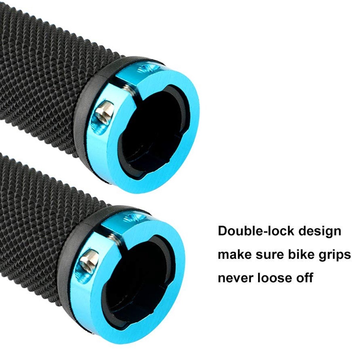Dailygoods- Fietshandgreep Professionele Dubbele Vergrendeling - Fietshandvatten - Antislip Rubberen Handvatten - Mountainbike Handgrepen - 4 Stuks - 135g - Fietshandvat