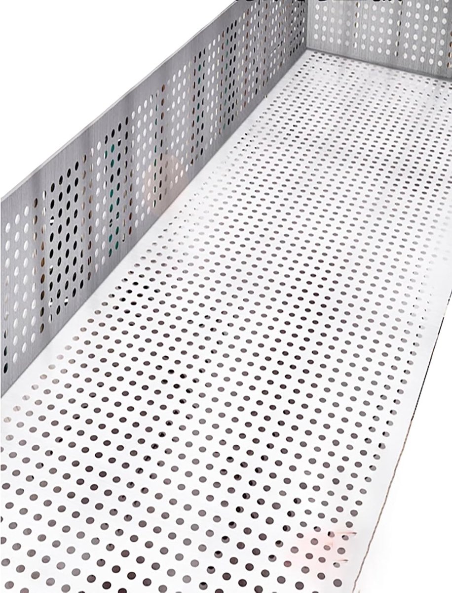 Metaal Gaasblad - Raster Paneel - Ruimte Verfraaien - Geperforeerd Ontwerp - 50 x 100 cm - Zilver