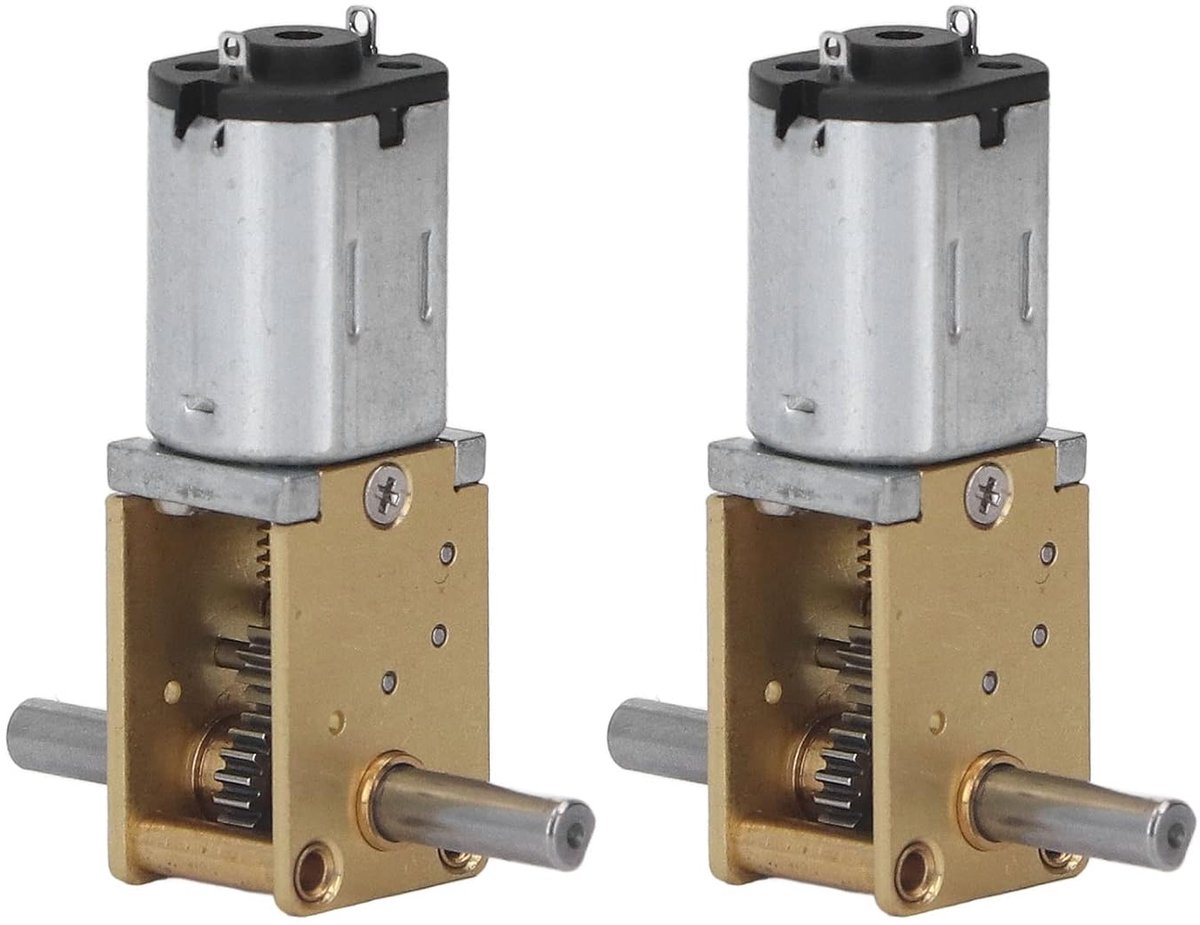 Gelijkstroommotor - Reductiemotor - Robotica projecten - Hoog koppel - 2 stuks - Metaal