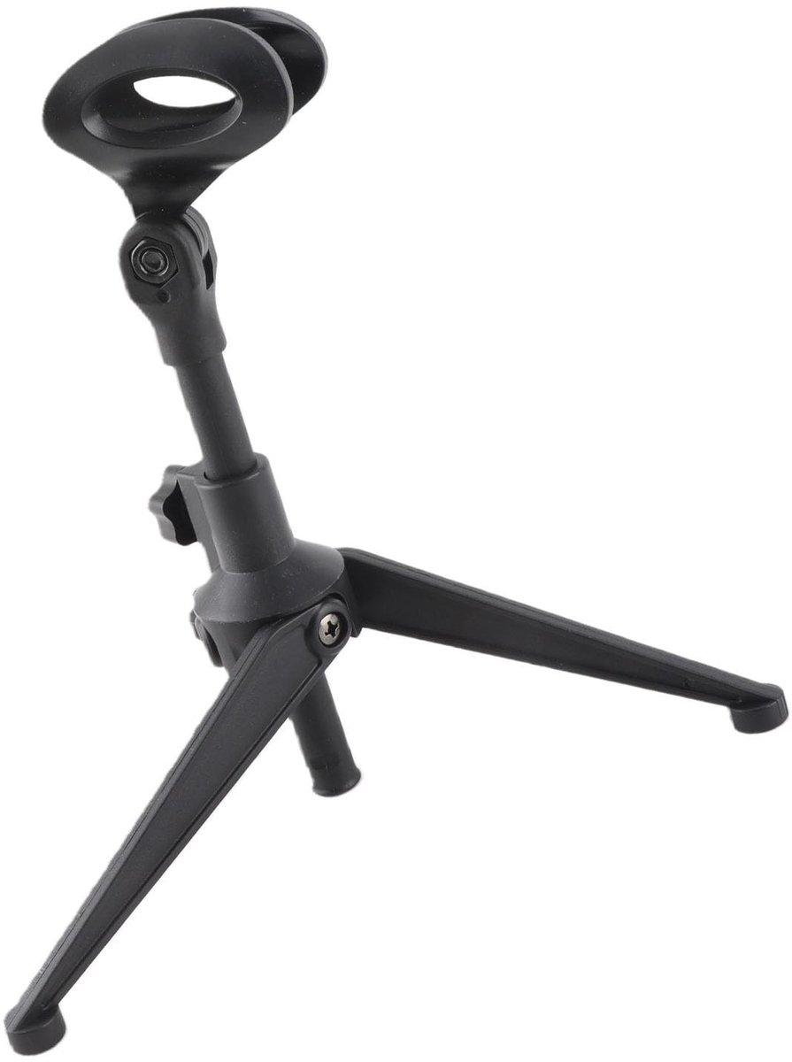 Dailygoods- Microfoonstandaard Verstelbaar - Bureau/Staand - Draagbaar/Opvouwbaar - Hoogte 20,5-27 cm - Kunststof - Geschikt voor Conferentie - Microfoonstatief