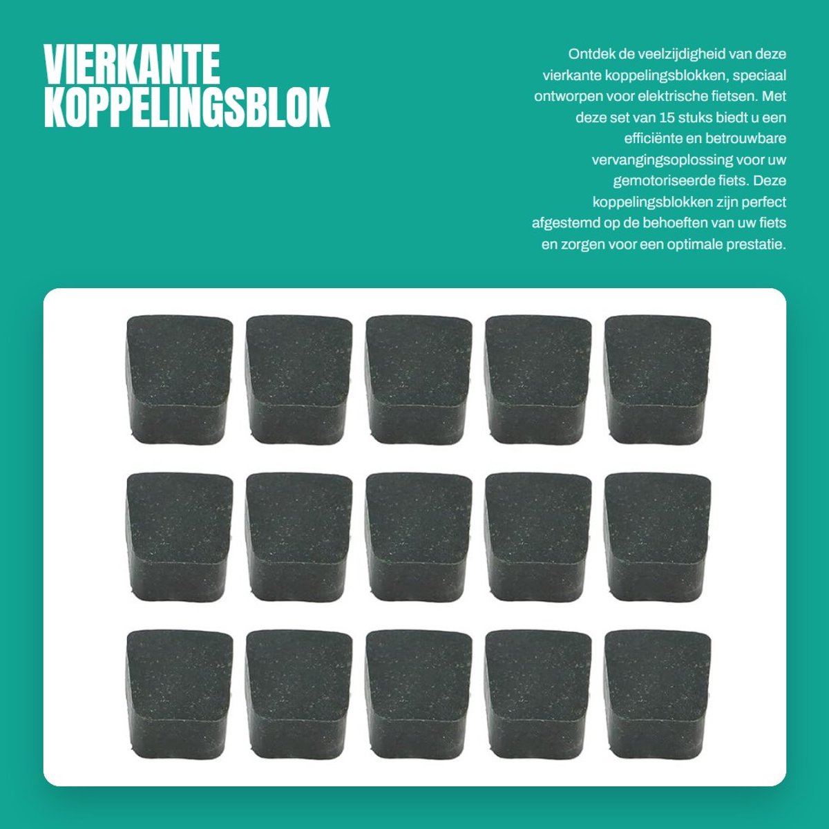 Dailygoods - Vierkante Koppelingsblok - Motorkoppelingsblokken - Efficiënt en betrouwbaar - Groene vervangingen - Geschikt voor elektrische fietsen -...