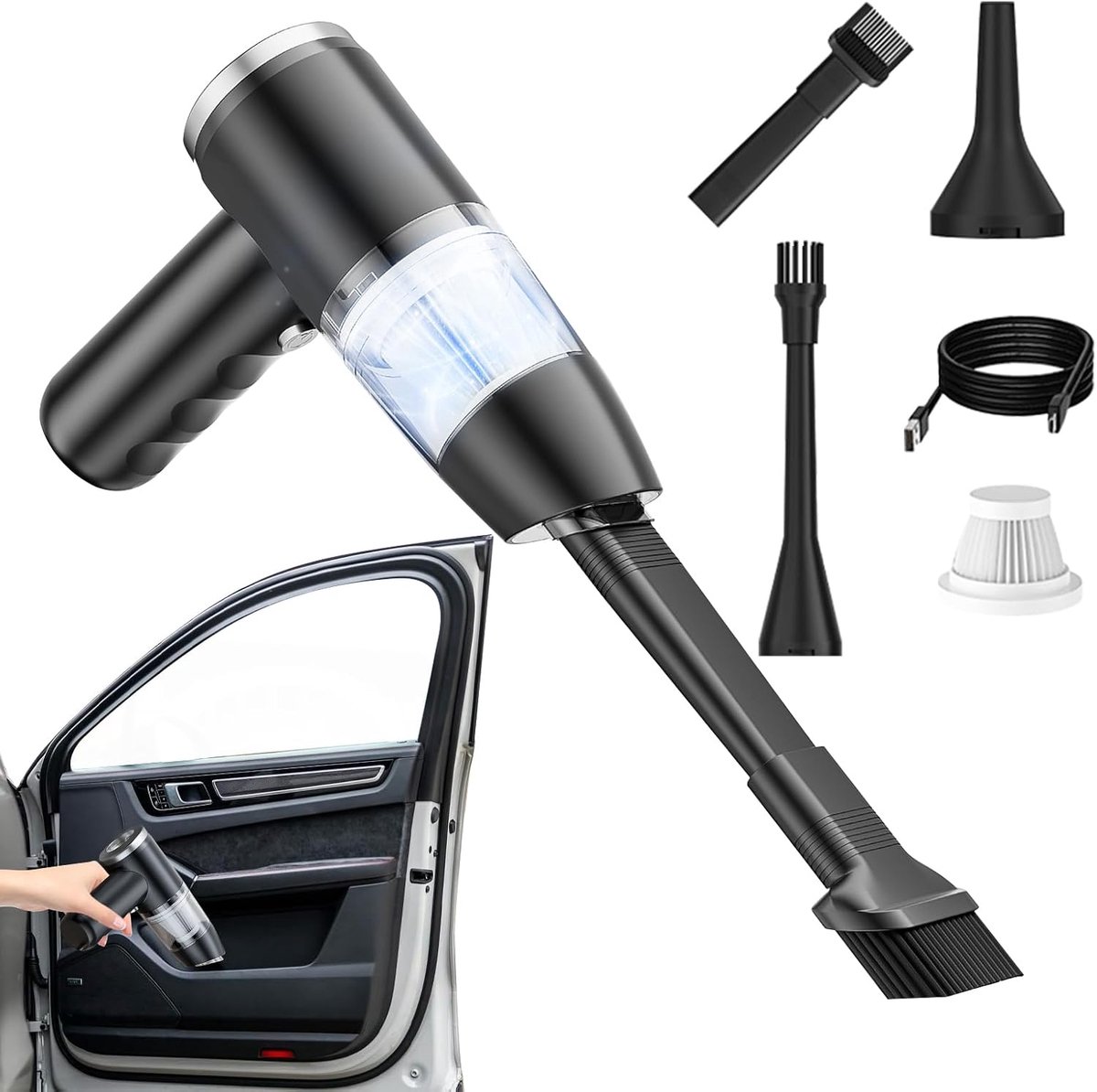 Draadloze Auto Stofzuiger - Mini Blazer Luchtblazer - Auto Interieur Reinigen - Krachtige Zuigkracht