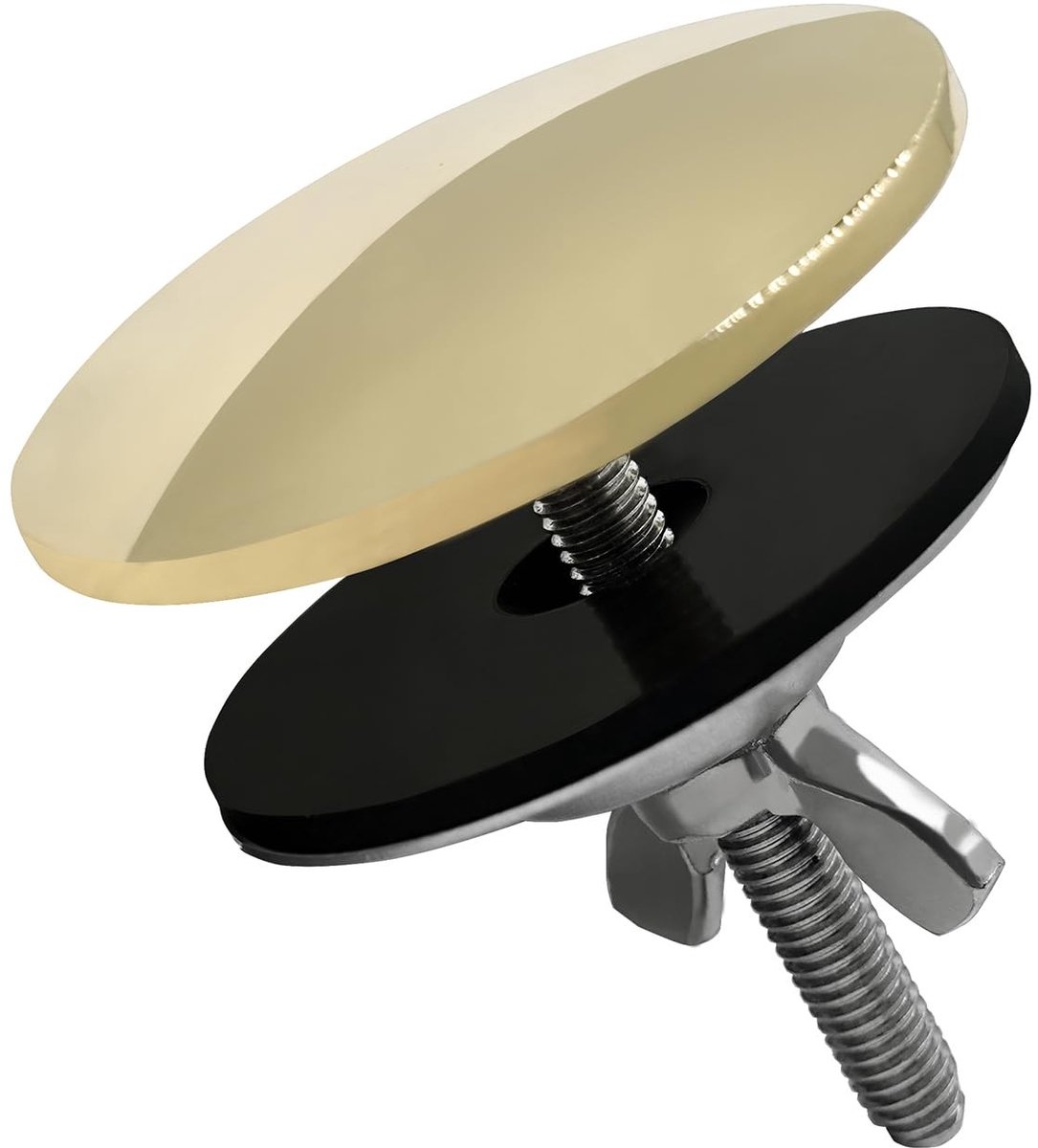 Dailygoods - 1 Stuk Sifon Gatdeksel, 5,08 cm Roestvrijstalen Keuken Sifon Gatdeksel, Goede Afdichting voor Lekkagepreventie (Goud)